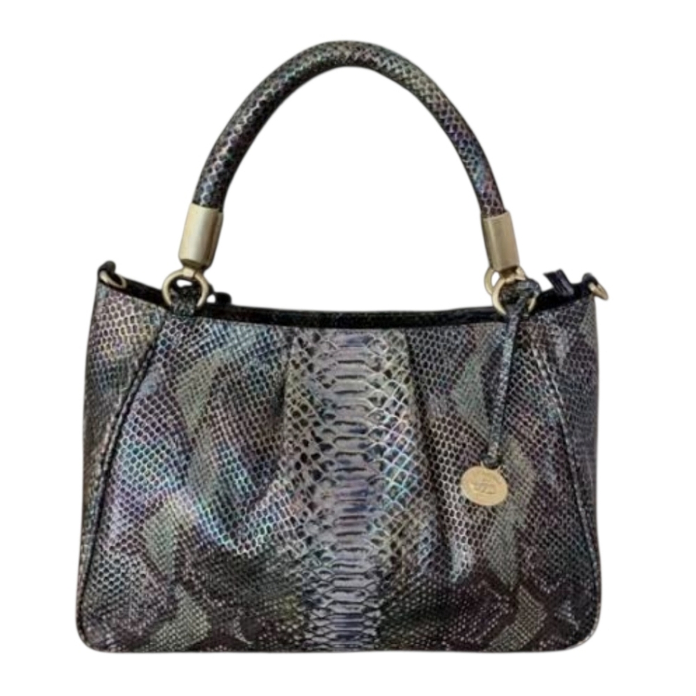 🐍BRAHMIN SEVILLE MOONSTONE SATCHEL     EUC